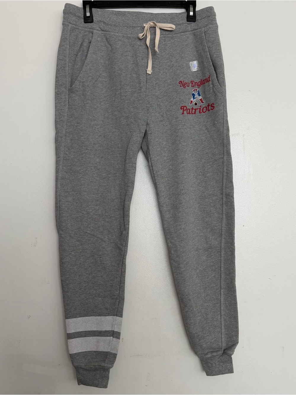 Women’s Junk Food NFL New England Patriots Heathered Gray Sweatpants Size Medium